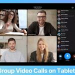 Gruppen-Videoanrufe auf Tablets.
