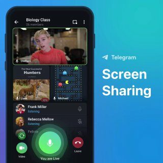Compartir pantalla en videollamadas grupales