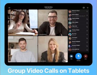 Videollamadas grupales en tablets