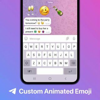 Emoji personnalisés. Les utilisateurs Premium peuvent inclure des emoji animés uniques