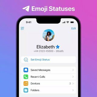 Status Emoji. Tunjuk apa yang anda sedang lakukan dengan Telegram Premium