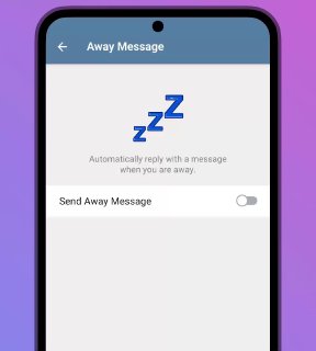 Mesej Di Luar. Pengguna Telegram Bisnes boleh set mesej berada di luar untuk balas automatik bil...